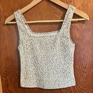 Polka Dot Stretch Cropped Top